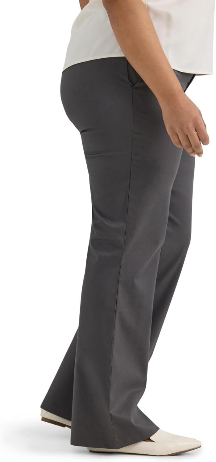 Women Plus Size Wrinkle Free Mid Rise Bootcut Pant - Image 2