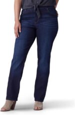 Women Plus Size Relaxed Fit Straight Leg Jean
