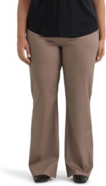 Women Plus Size Wrinkle Free Mid Rise Bootcut Pant