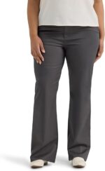 Women Plus Size Wrinkle Free Mid Rise Bootcut Pant