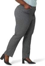 Women Plus Size Wrinkle Free Relaxed Fit Straight Leg Pant - Image 2