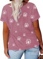 Womens-Plus-Size-Tops 1X-4X Casual Summer T Shirts Short  Side Slit Tee - Image 2