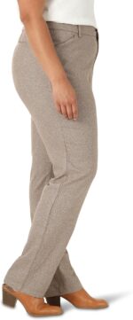 Women Plus Size Wrinkle Free Relaxed Fit Straight Leg Pant - Image 2