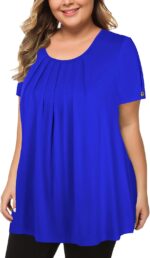 Women Plus Size Tops Short  Flowy Shirts Casual Blouses Tunic Tops L-4XL