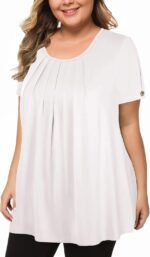 Women Plus Size Tops Short  Flowy Shirts Casual Blouses Tunic Tops L-4XL