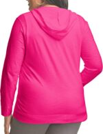 Womens Full Zip Slub Hoodie Plus Size - Image 2