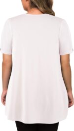 Women Plus Size Tops Short  Flowy Shirts Casual Blouses Tunic Tops L-4XL - Image 2