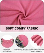 Plus Size Tops for Women Blouse Button Summer Crewneck Short  Fashion Casual T-Shirts Pullover XL-5XL - Image 2