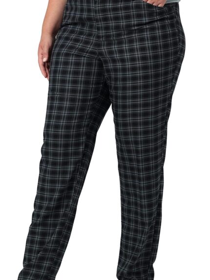 Women Plus Size Wrinkle Free Relaxed Fit Straight Leg Pant
