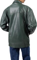 Oversized Leather Jacket Women - Lambskin Leather Fall Jacket for Womens Fashion Plus Size Outfits - Image 2