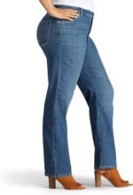 womens Plus Size Instantly Slims Classic Relaxed Fit  Straight Leg Jean - Image 2